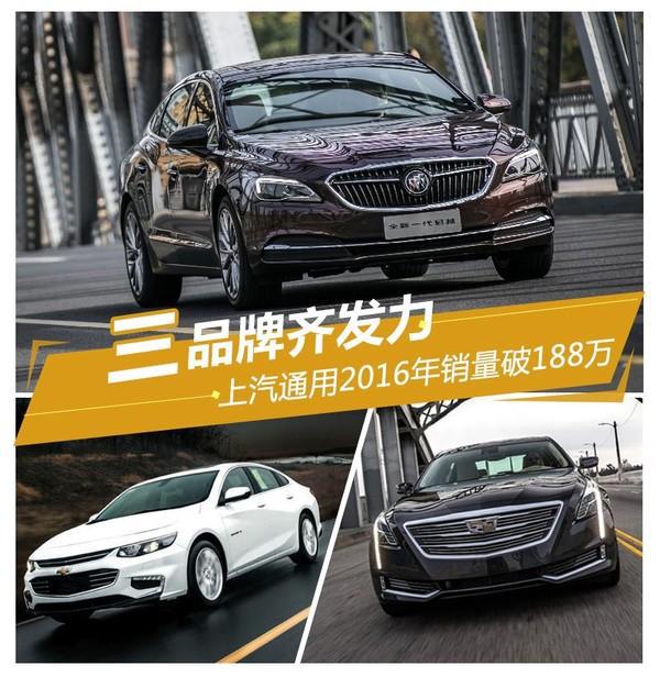 3品牌齊發(fā)力 上汽通用2016年銷量破188萬