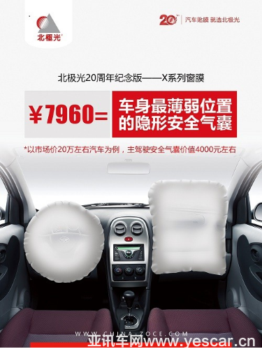 北極光窗膜20周年巨獻，貼品牌尾標，享廠家1000元現(xiàn)金券