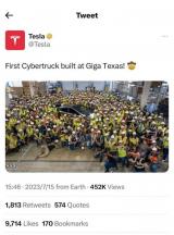 全新特斯拉Cybertruck量產(chǎn)版正式下線