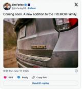 將配備3.0T V6 福特探險者Tremo預(yù)告圖發(fā)布