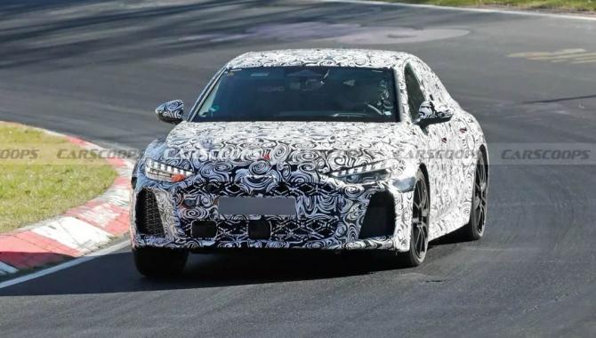 年內(nèi)見(jiàn)/或配2.9T插混 全新奧迪RS 5轎車(chē)版諜照