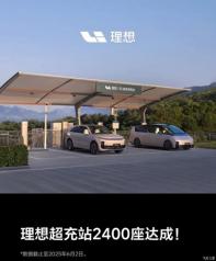 平均每天新增4座 理想超充站2400座達(dá)成